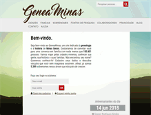 Tablet Screenshot of geneaminas.com.br